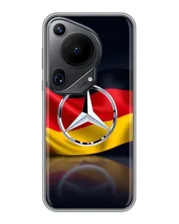Чехол для Huawei Pura 70 Ultra с картинкой «Mercedes — флаг Германии»