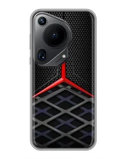 Чехол для Huawei Pura 70 Ultra с картинкой «Mercedes Carbon Grid»