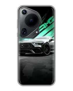 Чехол для Huawei Pura 70 Ultra с картинкой «Темный Mercedes AMG»