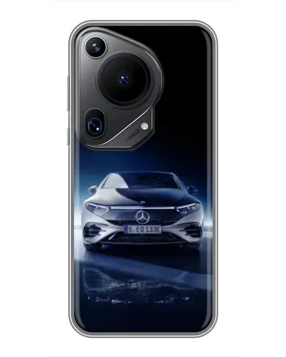 Чехол для Huawei Pura 70 Ultra с картинкой «Ночной Mercedes EQ» Чехол для Huawei Pura 70 Ultra с картинкой «Ночной Mercedes EQ»