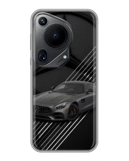 Чехол для Huawei Pura 70 Ultra с картинкой «Mercedes AMG — графика»