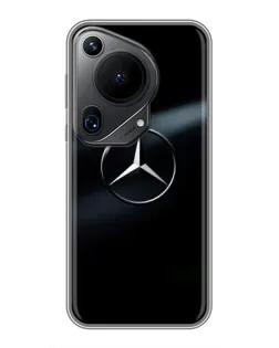 Чехол для Huawei Pura 70 Ultra с картинкой «Mercedes на металле»