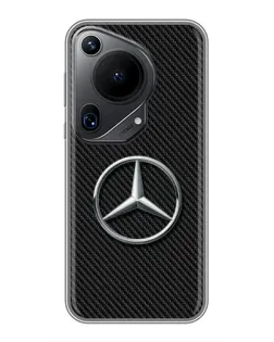 Чехол для Huawei Pura 70 Ultra с картинкой «Карбоновый Mercedes стиль»