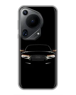 Чехол для Huawei Pura 70 Ultra с картинкой «Audi — ночной контур» Чехол для Huawei Pura 70 Ultra с картинкой «Audi — ночной контур»
