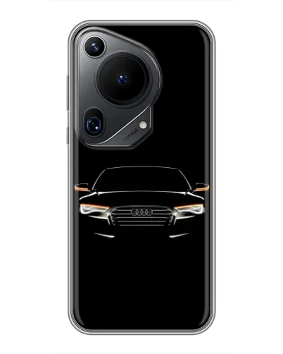 Чехол для Huawei Pura 70 Ultra с картинкой «Audi — ночной контур» Чехол для Huawei Pura 70 Ultra с картинкой «Audi — ночной контур»