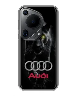 Чехол для Huawei Pura 70 Ultra с картинкой «Пантера и Audi» Чехол для Huawei Pura 70 Ultra с картинкой «Пантера и Audi»