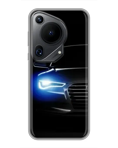 Чехол для Huawei Pura 70 Ultra с картинкой «Неоновый взгляд Audi» Чехол для Huawei Pura 70 Ultra с картинкой «Неоновый взгляд Audi»
