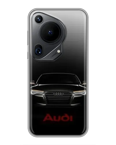 Чехол для Huawei Pura 70 Ultra с картинкой «Audi — градиентный контур» Чехол для Huawei Pura 70 Ultra с картинкой «Audi — градиентный контур»