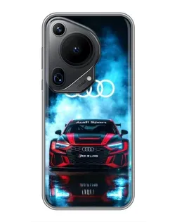 Чехол для Huawei Pura 70 Ultra с картинкой «Audi Sport — неон» Чехол для Huawei Pura 70 Ultra с картинкой «Audi Sport — неон»