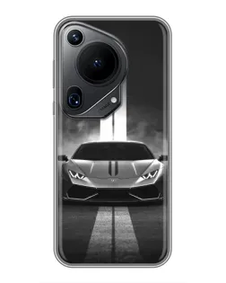Чехол для Huawei Pura 70 Ultra с картинкой «Lamborghini симметрия дорог»