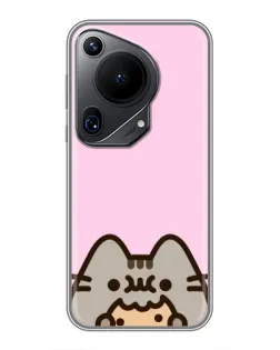 Чехол для Huawei Pura 70 Ultra с картинкой «Pusheen и печенье»
