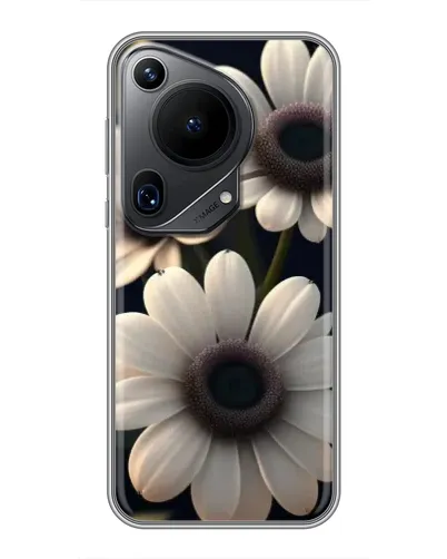 Чехол для Huawei Pura 70 Ultra с картинкой «Белые маргаритки макро»