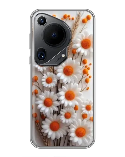 Чехол для Huawei Pura 70 Ultra с картинкой «Белые сухоцветы»