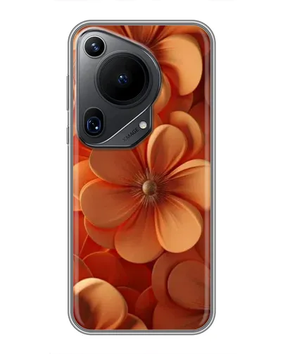 Чехол для Huawei Pura 70 Ultra с картинкой «Оранжевый макро цветок»