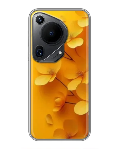 Чехол для Huawei Pura 70 Ultra с картинкой «Золотые лепестки»