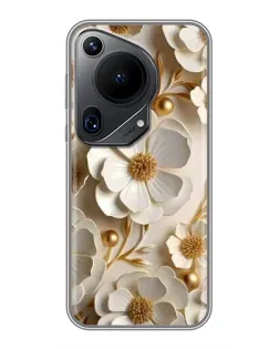 Чехол для Huawei Pura 70 Ultra с картинкой «Белие бумажние цвети» Чехол для Huawei Pura 70 Ultra с картинкой «Белие бумажние цвети»