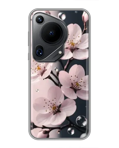 Чехол для Huawei Pura 70 Ultra с картинкой «Нежная сакура и капли» Чехол для Huawei Pura 70 Ultra с картинкой «Нежная сакура и капли»