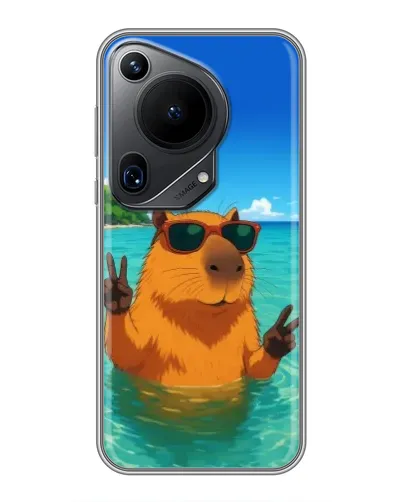 Чехол для Huawei Pura 70 Ultra с картинкой «Морская капибара» Чехол для Huawei Pura 70 Ultra с картинкой «Морская капибара»