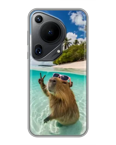 Чехол для Huawei Pura 70 Ultra с картинкой «Капибара на море» Чехол для Huawei Pura 70 Ultra с картинкой «Капибара на море»