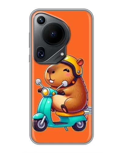 Чехол для Huawei Pura 70 Ultra с картинкой «Капибара на скутере» Чехол для Huawei Pura 70 Ultra с картинкой «Капибара на скутере»