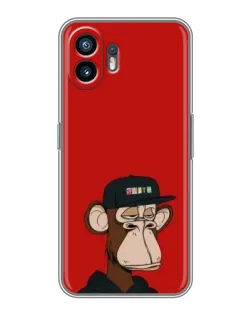 Чехол для Huawei Pura 70 с картинкой «Bored Ape — красный фон»