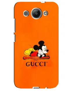 Чехол для Huawei Y3 2017 с картинкой «Микки Маус Gucci — оранж»