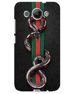 Чехол для Huawei Y3 2017 с картинкой «Gucci — змея на полосе»