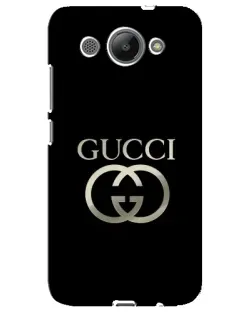 Чехол для Huawei Y3 2017 с картинкой «Gucci — золото на черном»