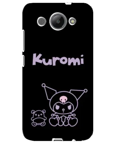 Чехол для Huawei Y3 2017 с картинкой «Kuromi — черный минимализм»