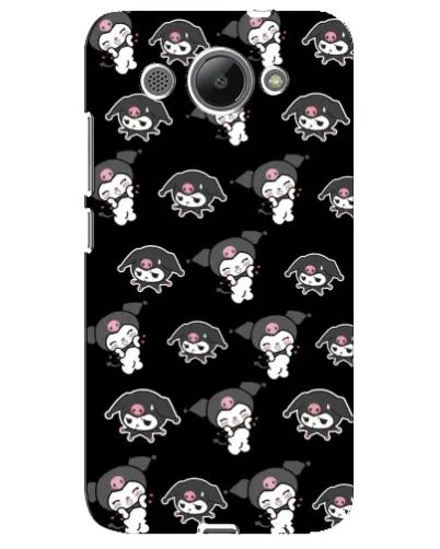 Чехол для Huawei Y3 2017 с картинкой «Черный паттерн Kuromi»