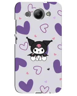 Чохол для Huawei Y3 2017 з картинкою «Kuromi та лавандові серця»