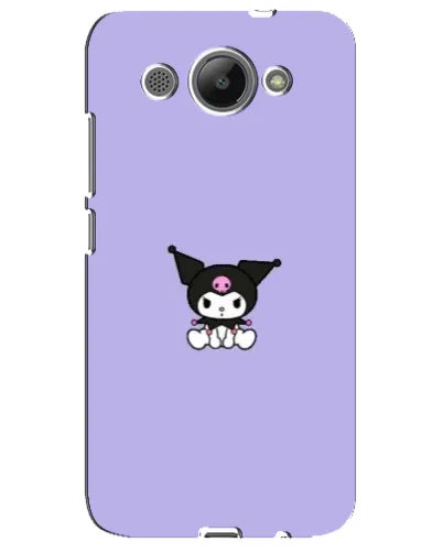 Чехол для Huawei Y3 2017 с картинкой «Kuromi — фиолетовый минимализм»