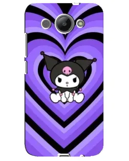 Чохол для Huawei Y3 2017 з картинкою «Kuromi та фіолетові серця»