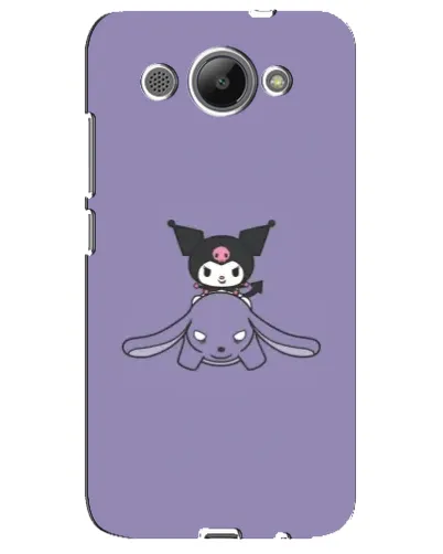Чехол для Huawei Y3 2017 с картинкой «Kuromi на лиловом фоне»