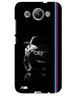 Чехол для Huawei Y3 2017 с картинкой «Силуэт BMW в темноте»
