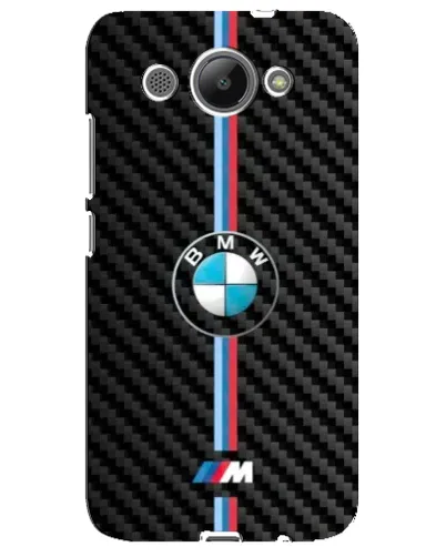 Чехол для Huawei Y3 2017 с картинкой «Эмблема BMW и карбон»