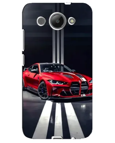Чехол для Huawei Y3 2017 с картинкой «Красная BMW на дороге»