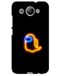 Чехол для Huawei Y3 2017 с картинкой «Among Us неоновое сияние»