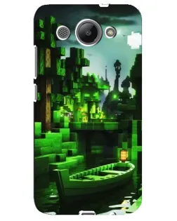 Чехол для Huawei Y3 2017 с картинкой «Minecraft лесной пейзаж»