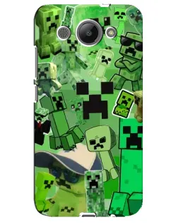Чехол для Huawei Y3 2017 с картинкой «Криперы Minecraft»