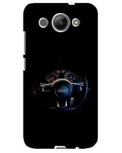 Чехол для Huawei Y3 2017 с картинкой «Салон Audi — руль»