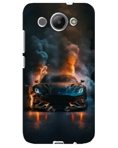 Чехол для Huawei Y3 2017 с картинкой «Lamborghini дымная эстетика»