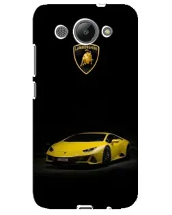 Чехол для Huawei Y3 2017 с картинкой «Lamborghini желтый акцент»