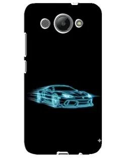 Чехол для Huawei Y3 2017 с картинкой «Неоновый контур Lamborghini»