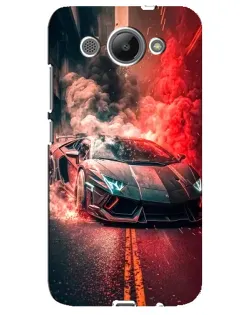 Чехол для Huawei Y3 2017 с картинкой «Lamborghini красный дым»