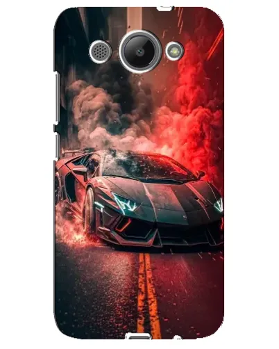 Чехол для Huawei Y3 2017 с картинкой «Lamborghini красный дым»