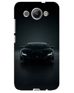 Чехол для Huawei Y3 2017 с картинкой «Черный Lamborghini Aventador»