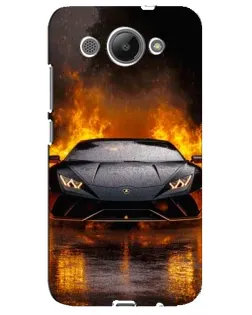 Чехол для Huawei Y3 2017 с картинкой «Lamborghini в огне»