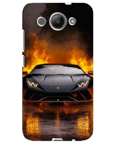 Чехол для Huawei Y3 2017 с картинкой «Lamborghini в огне»