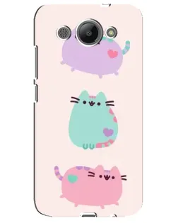 Чохол для Huawei Y3 2017 з картинкою «Pusheen тріо» Чохол для Huawei Y3 2017 з картинкою «Pusheen тріо»